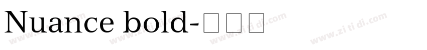 Nuance bold字体转换